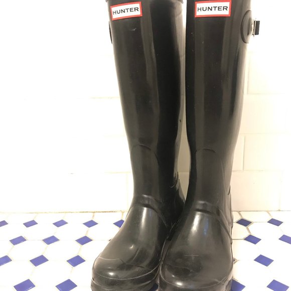 Black Hunter Boots / Rain Boots - Picture 4 of 12